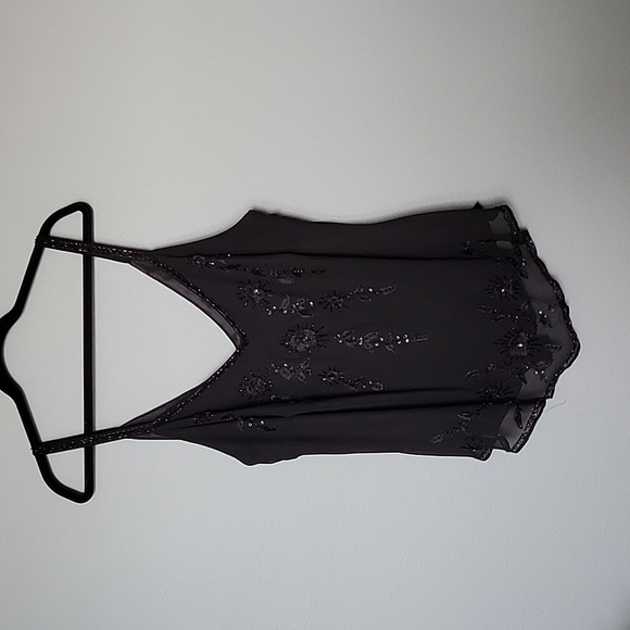 Lane Bryant Fairy Goth Going Out black size 26 beaded layered cami - Picture 1 of 7
